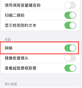 日照苹果手机维修网点分享iPhone如何开启九宫格构图功能 